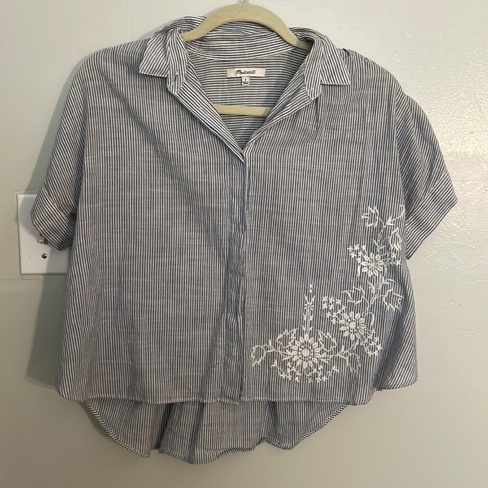 Madewell embroidered blouse
